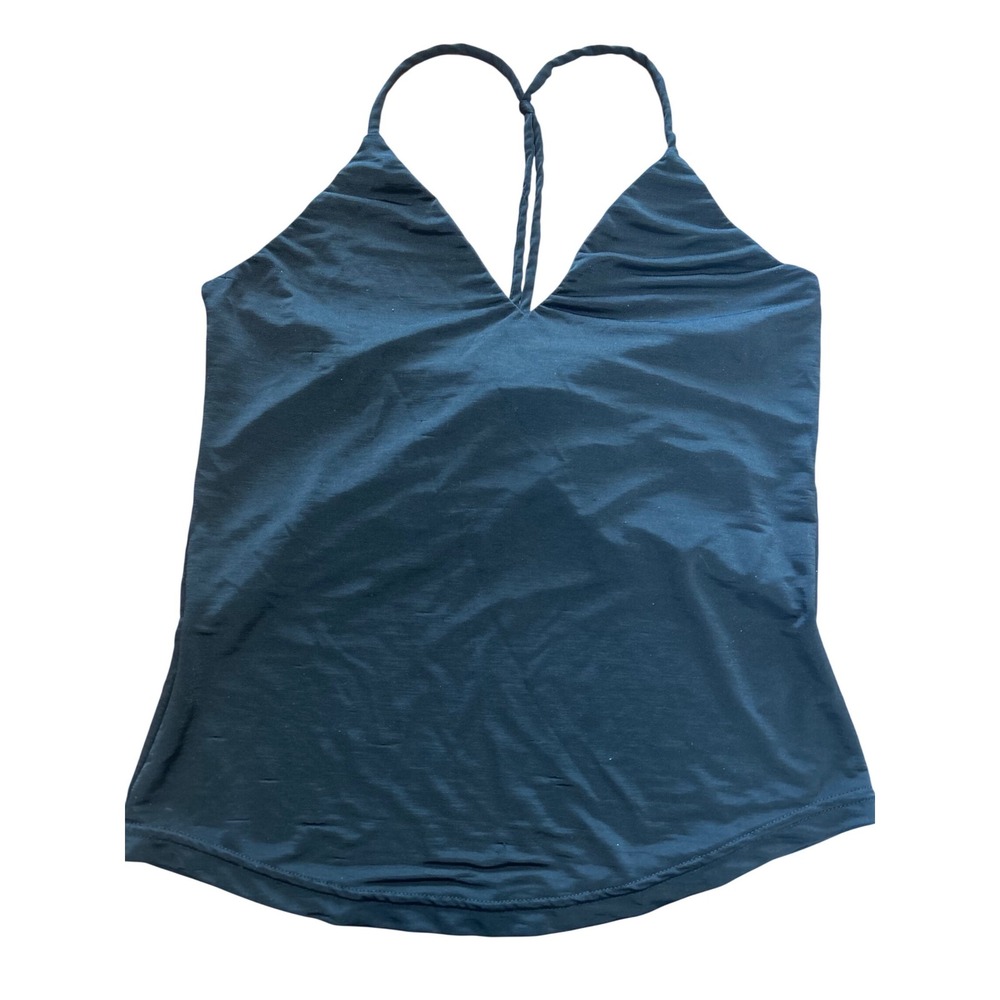 Forever 21 Black Halter Tank Top‎ Small Y2K Minimalism Stretch Cami Party Date